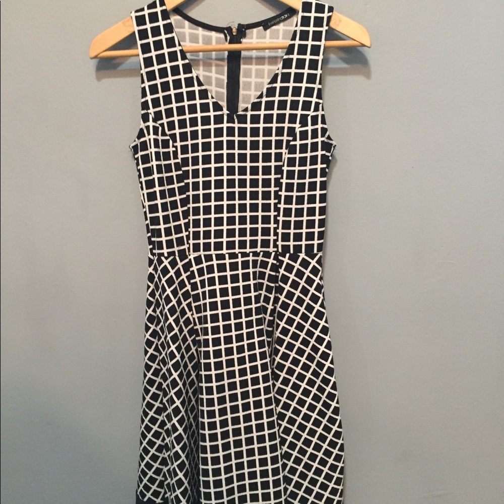 Black & white windowpane Papermoon dress // Small